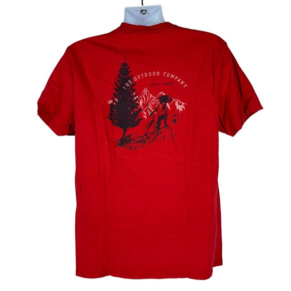 Coleman Men's Red T-Shirt The Outdoor Company Est. 1900 100% Cotton Size M - Picture 3 of 6